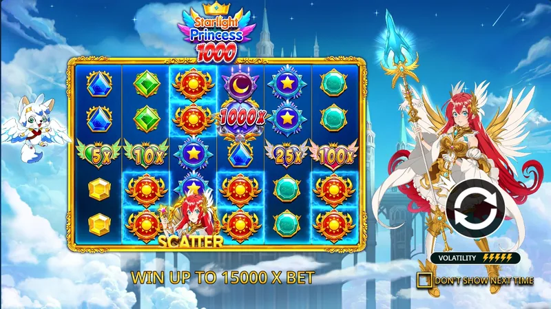 Starlight Princess 1000 base game – 6×5 grid